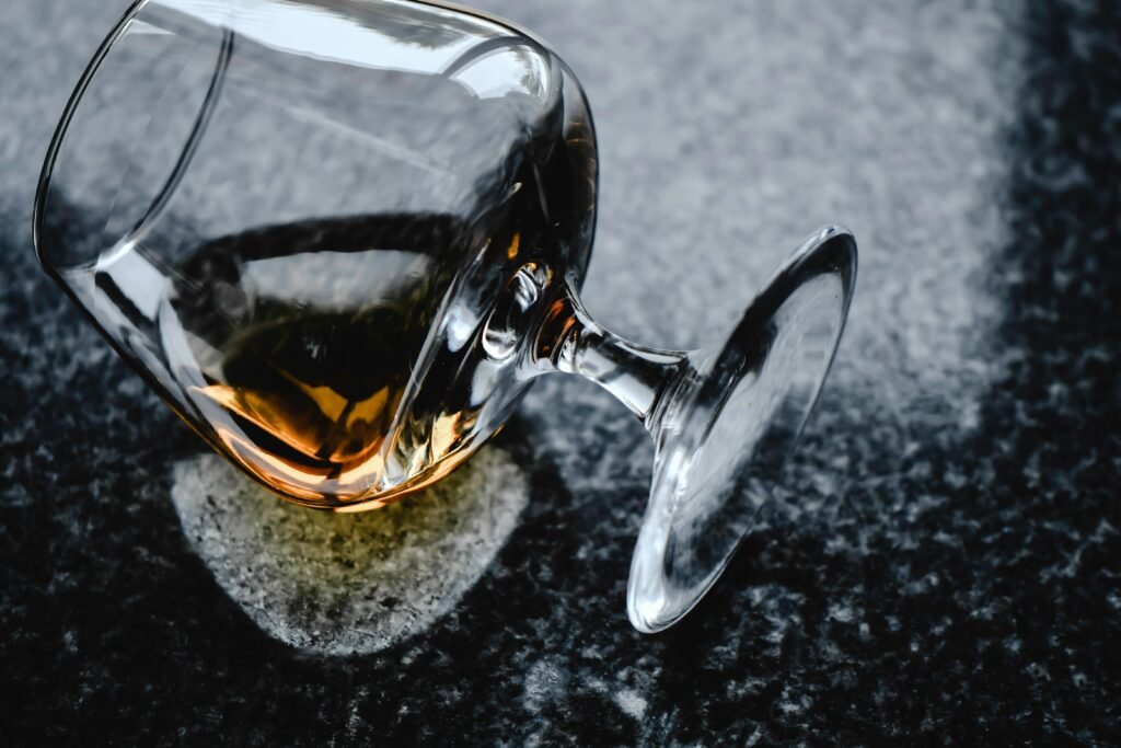 Close-Up Shot of a Glass of Liquor